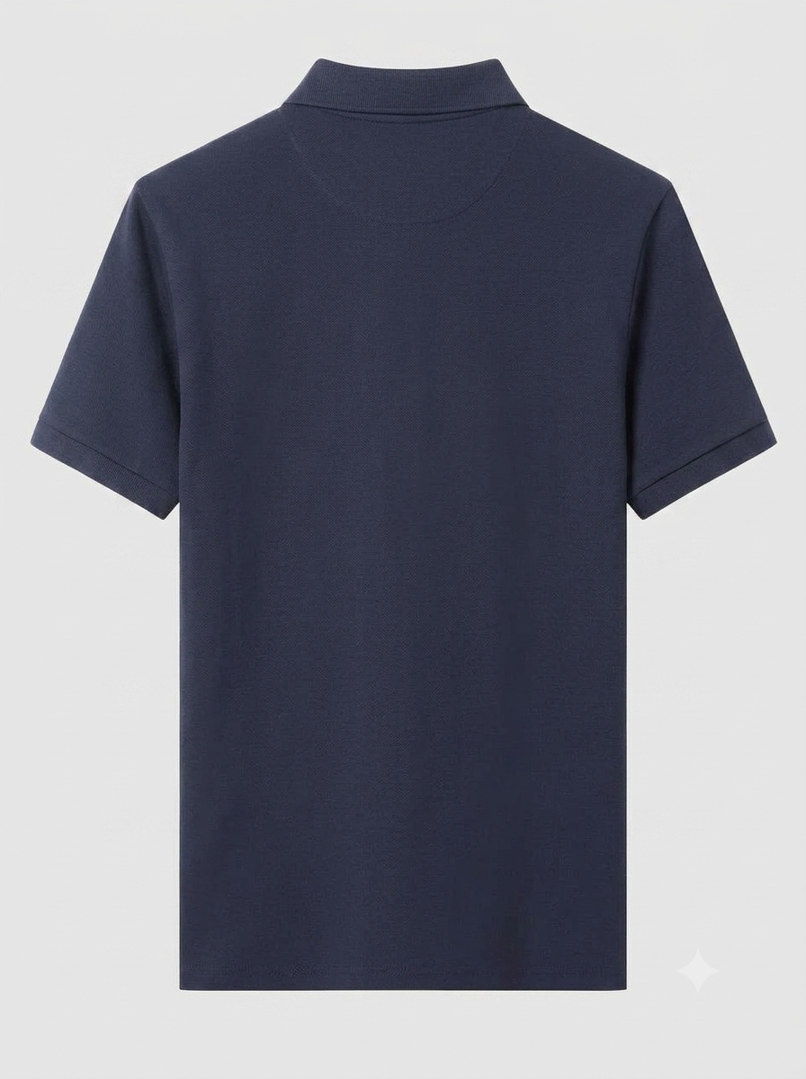 Sky blue graphic t-shirt for men, back view
