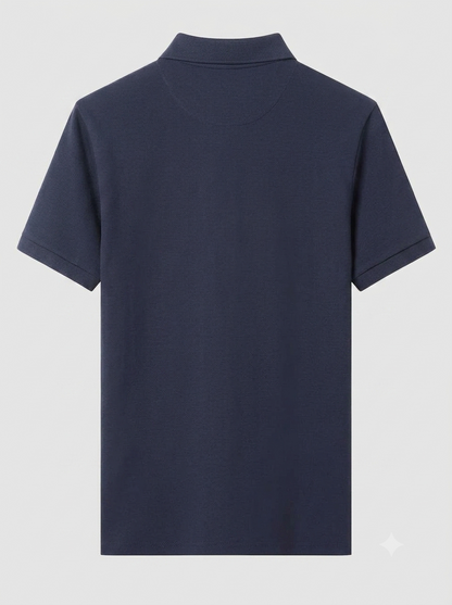 Sky blue graphic t-shirt for men, back view
