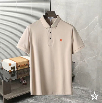 Hermes Men's Luxury T-Shirt | Cream, Black & Lilac |  Fashion Myst FASHION MYST
