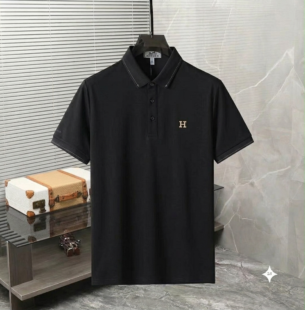 Hermes Men's Luxury T-Shirt | Cream, Black & Lilac |  Fashion Myst FASHION MYST