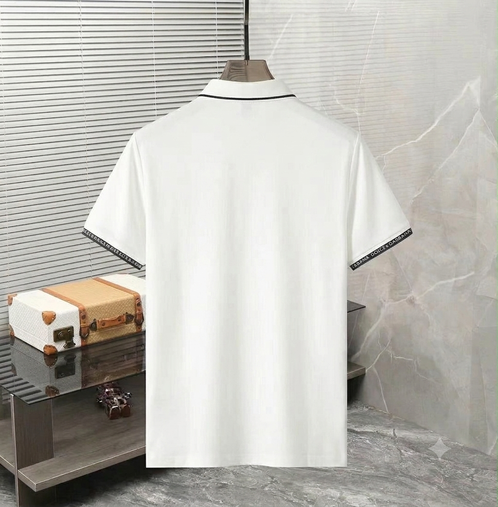 White printed t-shirt for men, back view showing design detail
