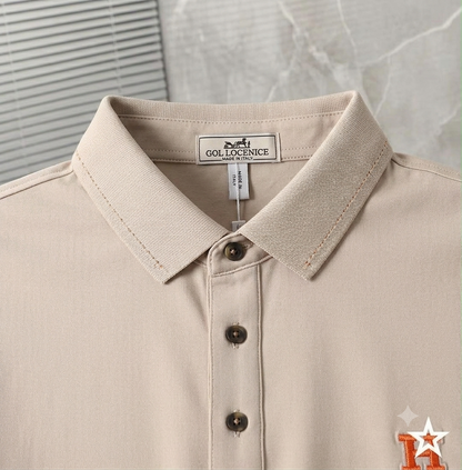 Hermes Men's Luxury T-Shirt | Cream, Black & Lilac |  Fashion Myst FASHION MYST