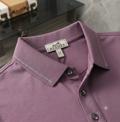 Hermes Men's Luxury T-Shirt | Cream, Black & Lilac |  Fashion Myst FASHION MYST