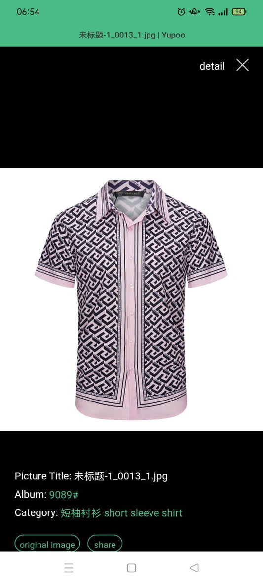 Greca Logo-Print Silk Shirt - FASHION MYST 