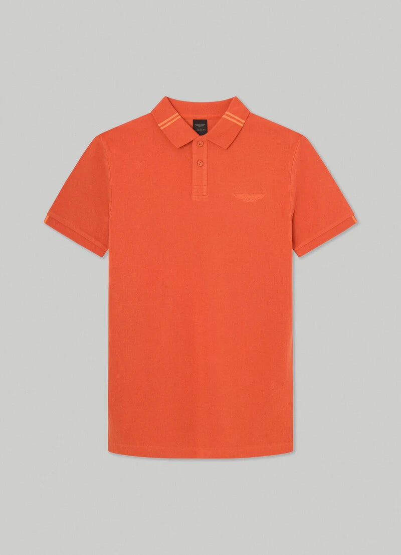 HACKETT || ASTON MARTIN CLASSIC FIT POLO SHIRT / ORANGE - FASHION MYST 