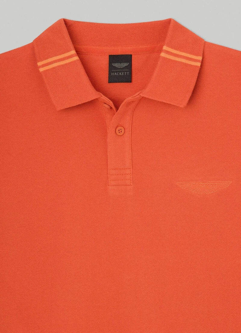 HACKETT || ASTON MARTIN CLASSIC FIT POLO SHIRT / ORANGE - FASHION MYST 