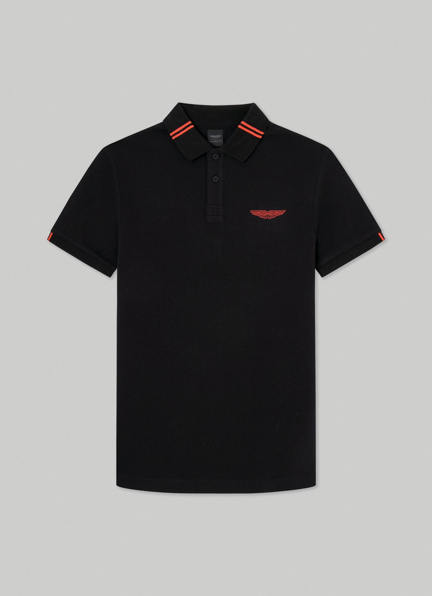 HACKETT || ASTON MARTIN CLASSIC FIT POLO SHIRT / BLACK - FASHION MYST 