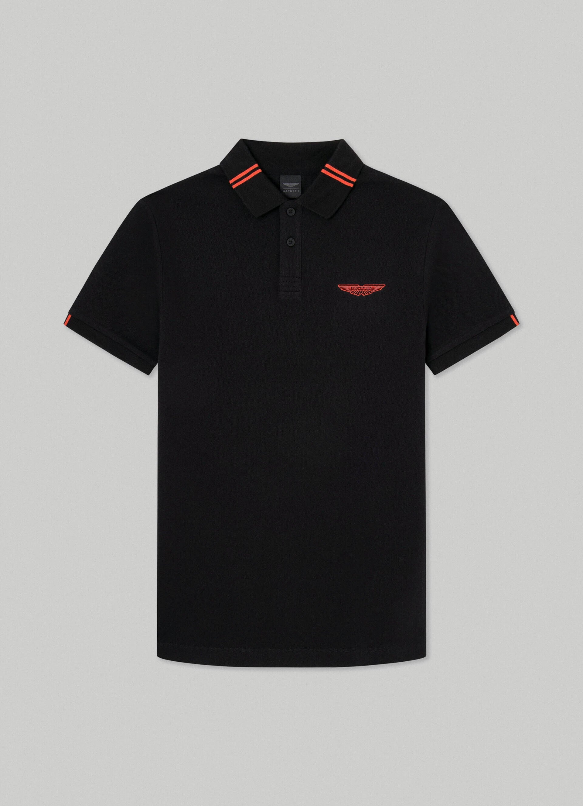 HACKETT || ASTON MARTIN CLASSIC FIT POLO SHIRT / BLACK - FASHION MYST 