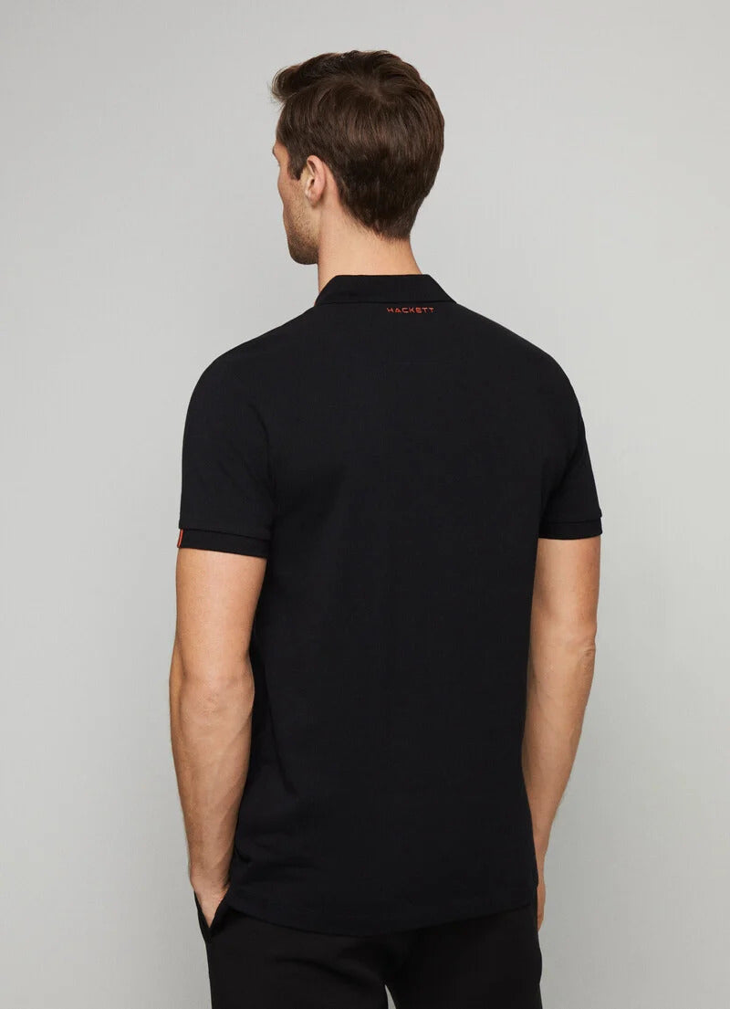 HACKETT || ASTON MARTIN CLASSIC FIT POLO SHIRT / BLACK - FASHION MYST 