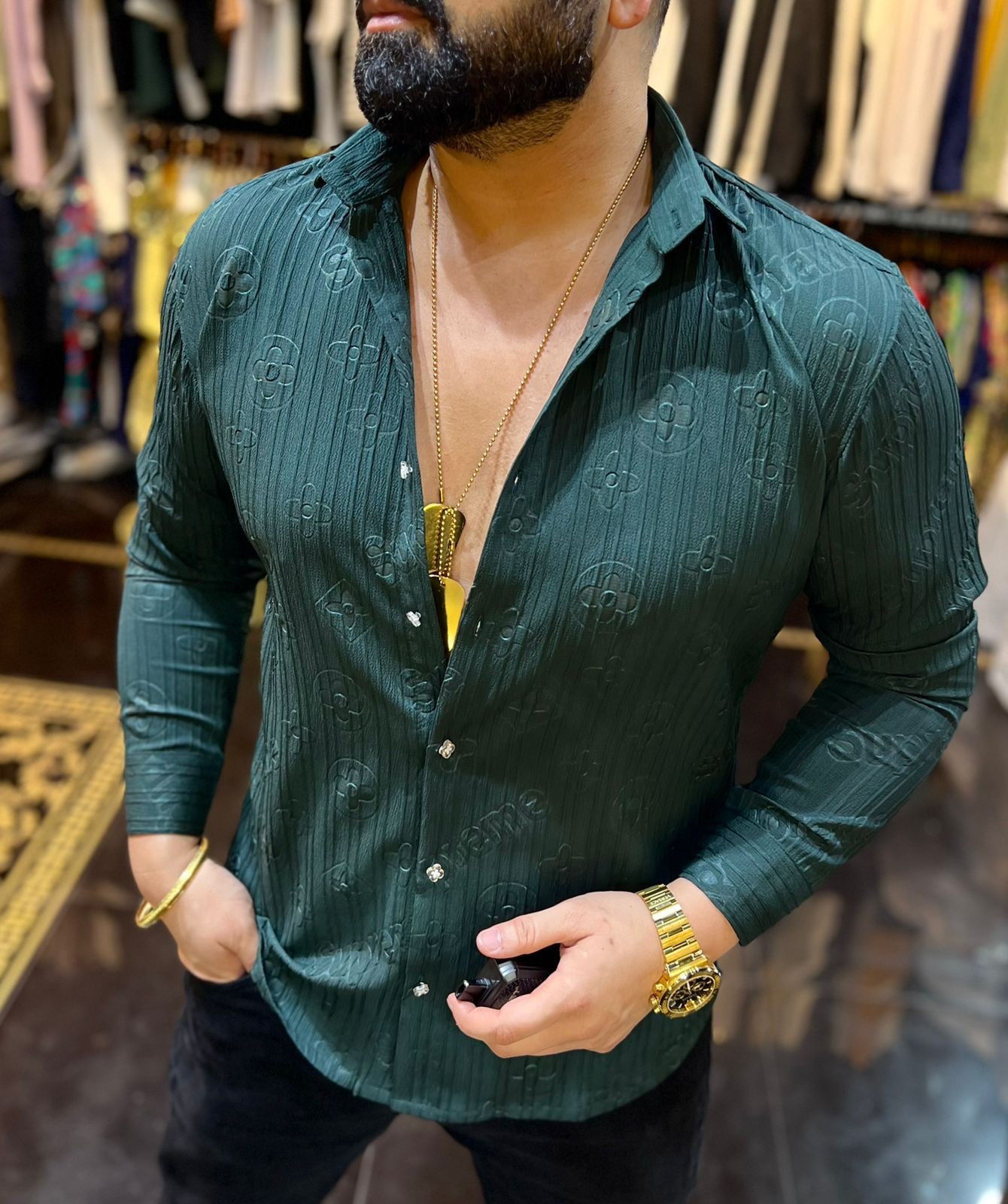 High End Quality Imported Emboosed Shirts - FASHION MYST 