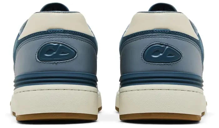 CHRISTIAN DIOR || B27 Low-Top Sneaker in White and Grey Smooth Calfskin with Dior Oblique Galaxy Leather