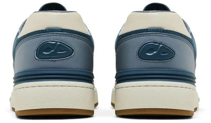 CHRISTIAN DIOR || B27 Low-Top Sneaker in White and Grey Smooth Calfskin with Dior Oblique Galaxy Leather