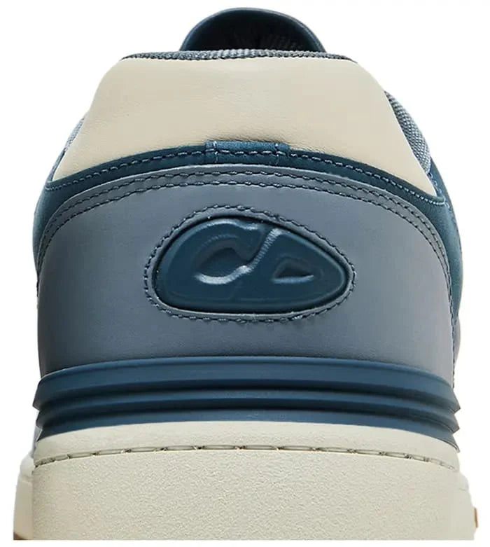 CHRISTIAN DIOR || B27 Low-Top Sneaker in White and Grey Smooth Calfskin with Dior Oblique Galaxy Leather