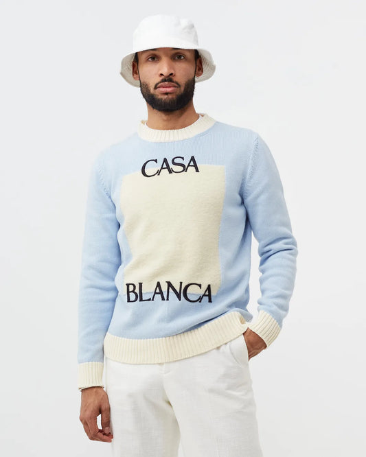 CASABLANCA || Logo Dégradé Intarsia Jumper Pullover