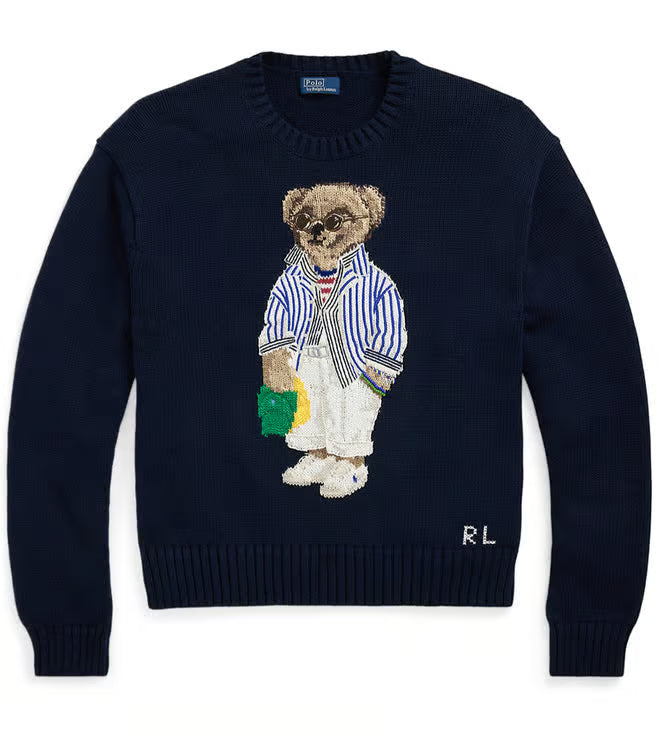 POLO RALPH LAUREN || Polo Bear Cotton Crewneck Ladies Jumper