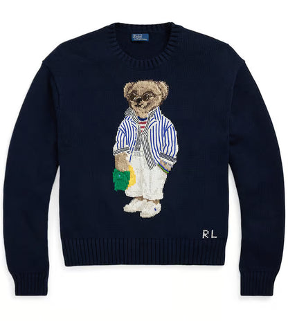 POLO RALPH LAUREN || Polo Bear Cotton Crewneck Ladies Jumper