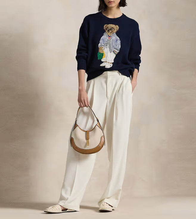 POLO RALPH LAUREN || Polo Bear Cotton Crewneck Ladies Jumper