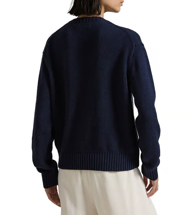 POLO RALPH LAUREN || Polo Bear Cotton Crewneck Ladies Jumper