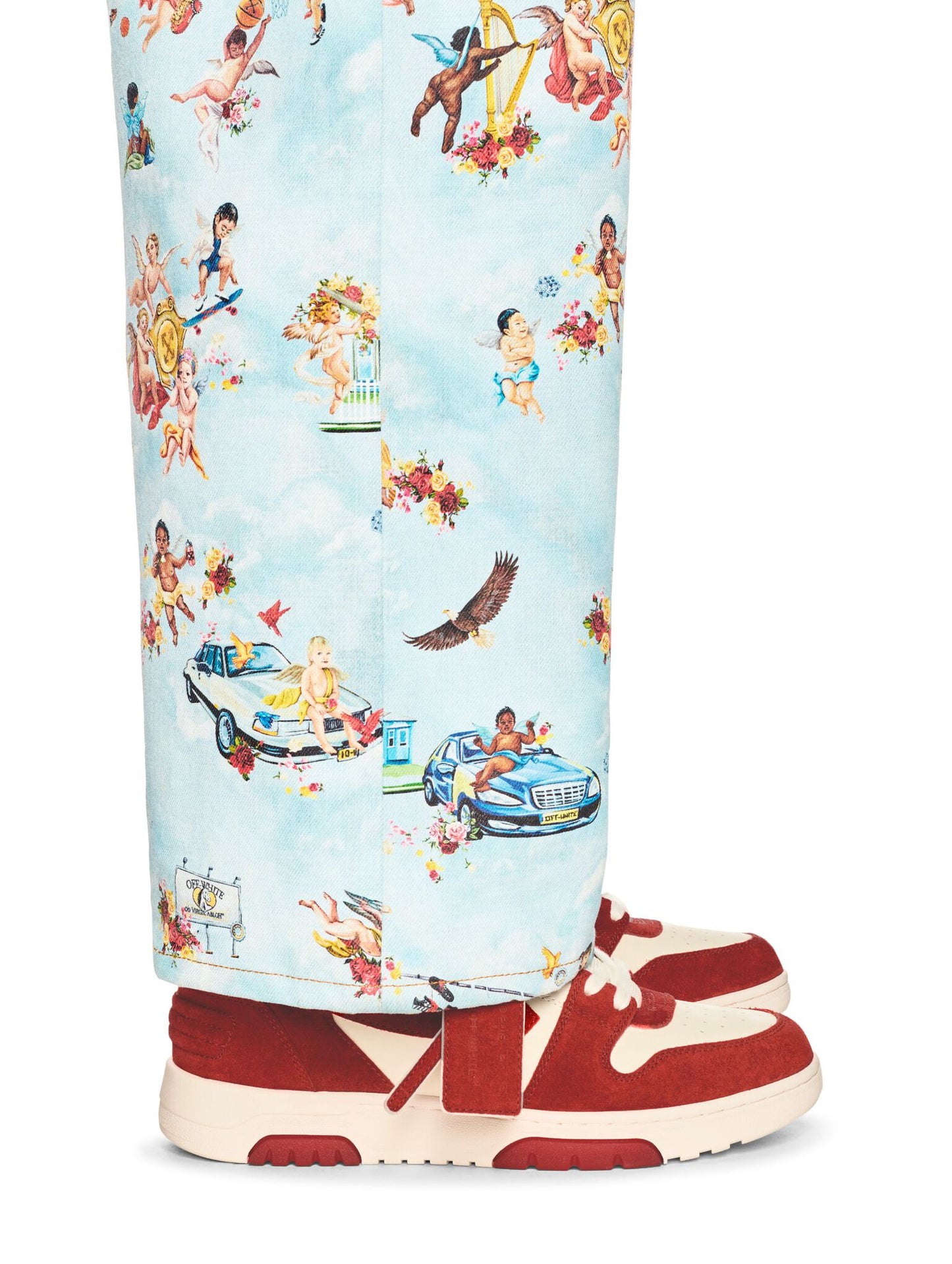 OFF-WHITE || Brick Red/White Out Of Office Suede Sneaker