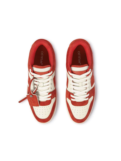 OFF-WHITE || Brick Red/White Out Of Office Suede Sneaker