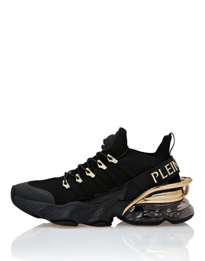 PHILIPP PLEIN || Plein Sport Tiger Attack Men’s Luxury Sneakers – Black & Gold Edition