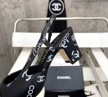 CHANEL || Slingback Leather Sandal For Women - FASHION MYST 