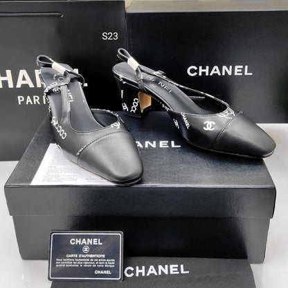 CHANEL || Slingback Leather Sandal For Women - FASHION MYST 