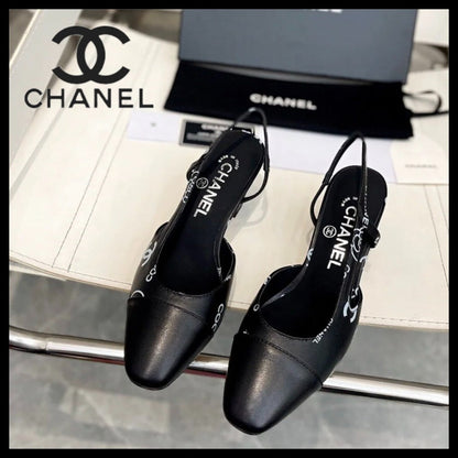 CHANEL || Slingback Leather Sandal For Women - FASHION MYST 