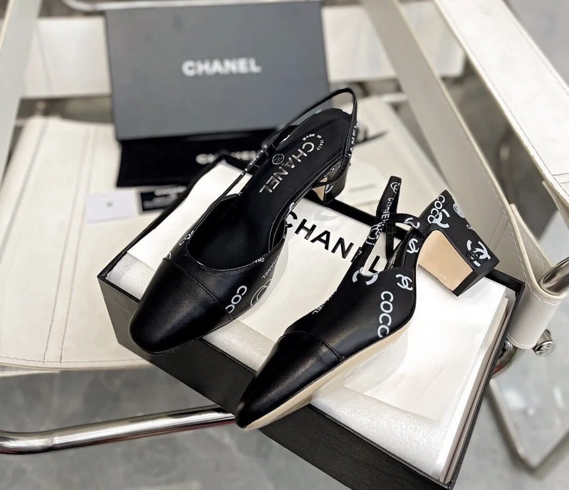 CHANEL || Slingback Leather Sandal For Women - FASHION MYST 