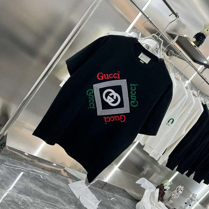 GUCCI DROP SHOULDER COTTON JERSEY PRINTED T-SHIRT - FASHION MYST 