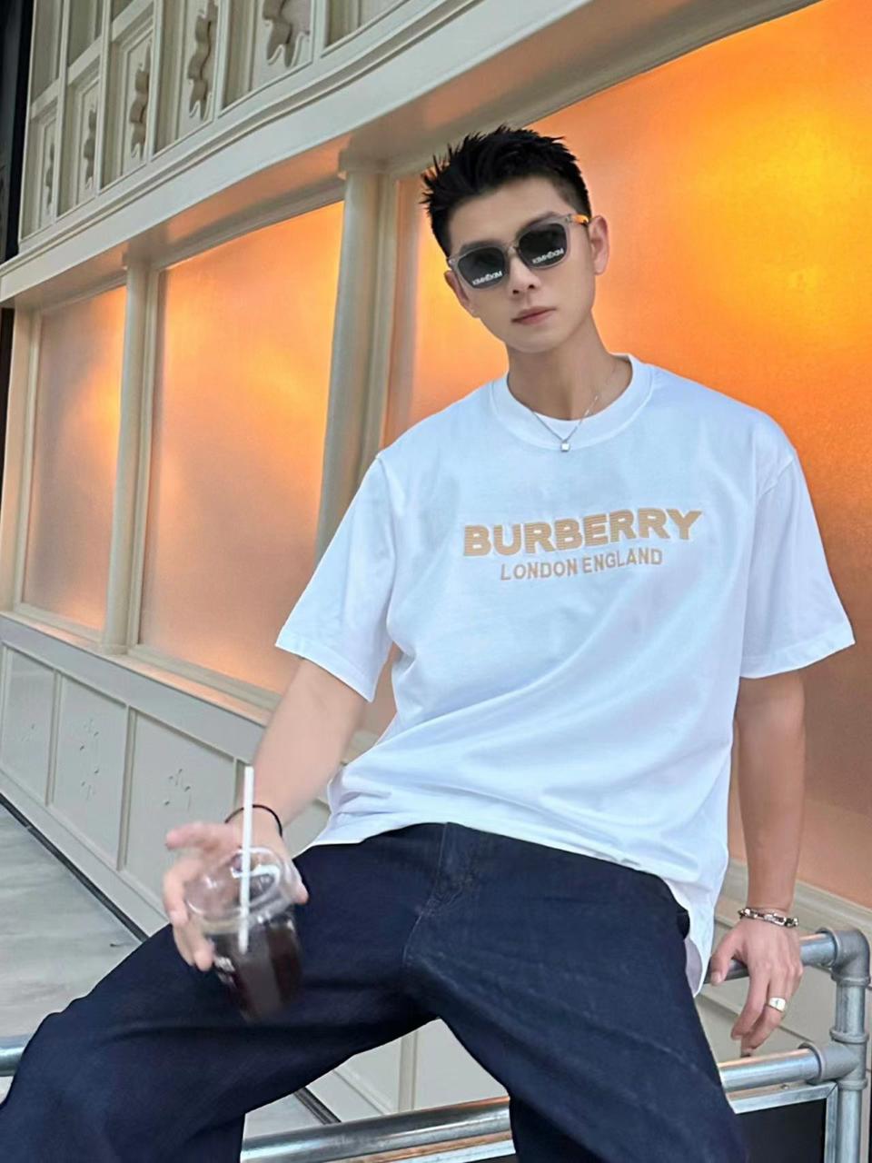 BURBERRY || Black/White Bonded T-Shirt – FASHION MYST