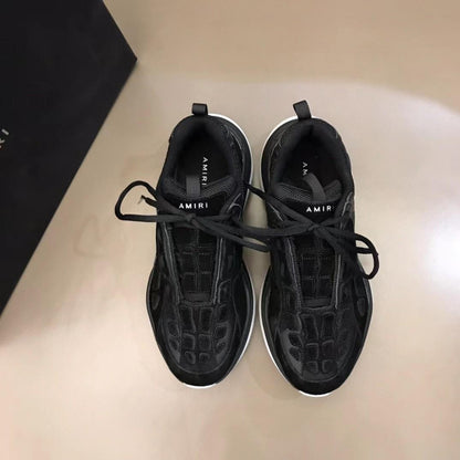 AMIRI || Men's Bone Runner Sneakers in Black - FASHION MYST 