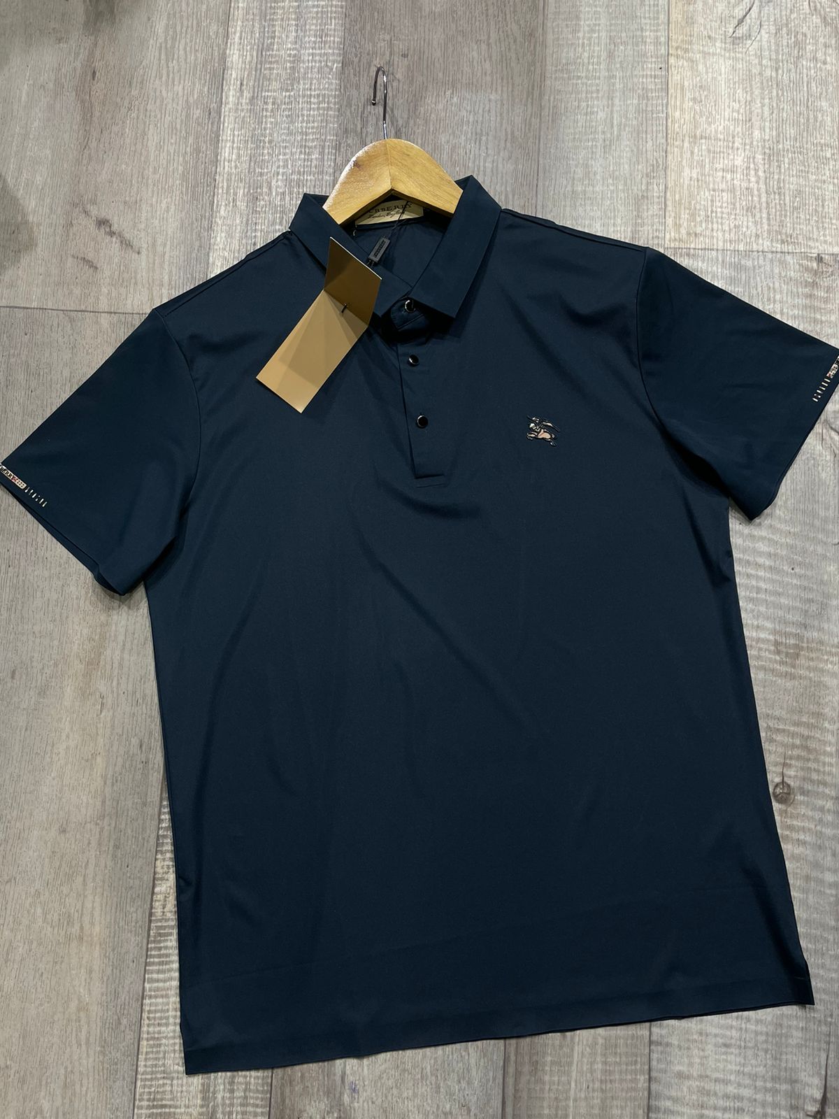 BURBERRY || Luxury Summer Thin Ice Silk Seamless Breathable Polo T-Shirt - FASHION MYST 