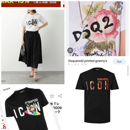 DSQUARED || Women T-Shirt With Icon Double Logo - FASHION MYST 