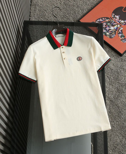 GUCCI || Red and Black Collar Polo T-Shirts: Luxury Meets Boldness in Style - FASHION MYST 