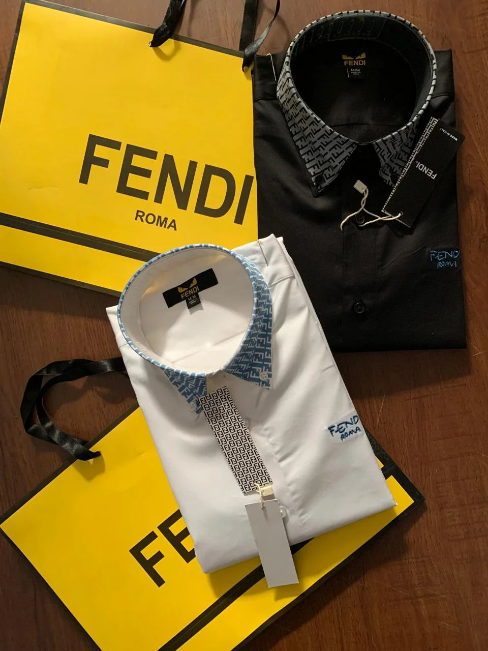 FENDI || Fendi: Black & White Shirt Essentials - FASHION MYST 