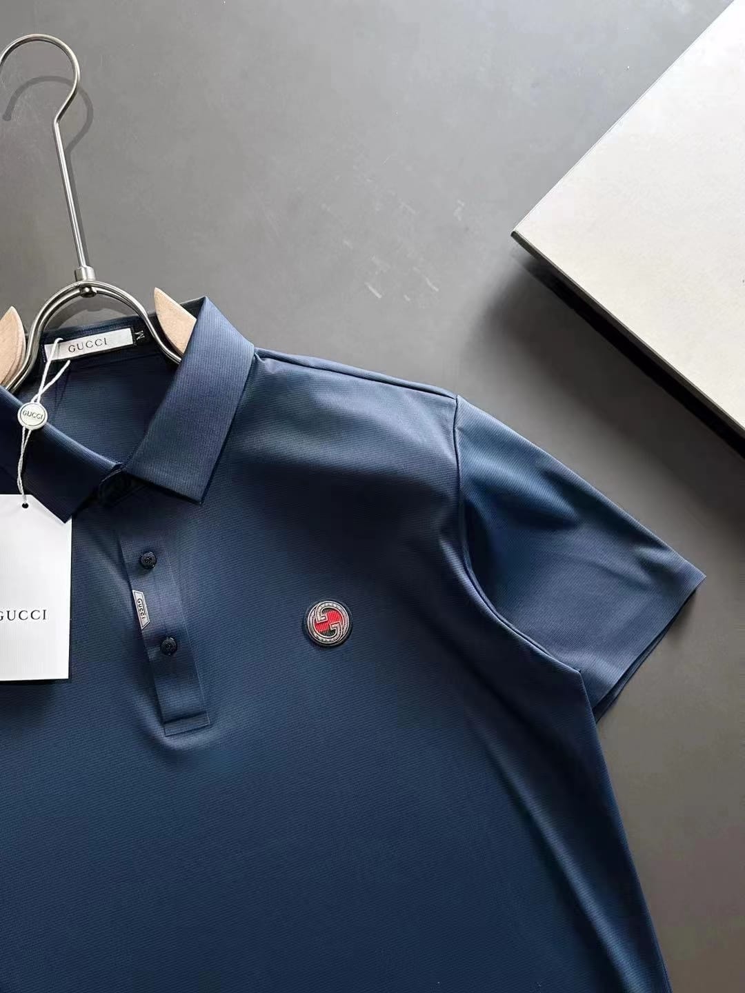 GUCCI || Logo-Patch Cotton Polo Shirt - FASHION MYST 