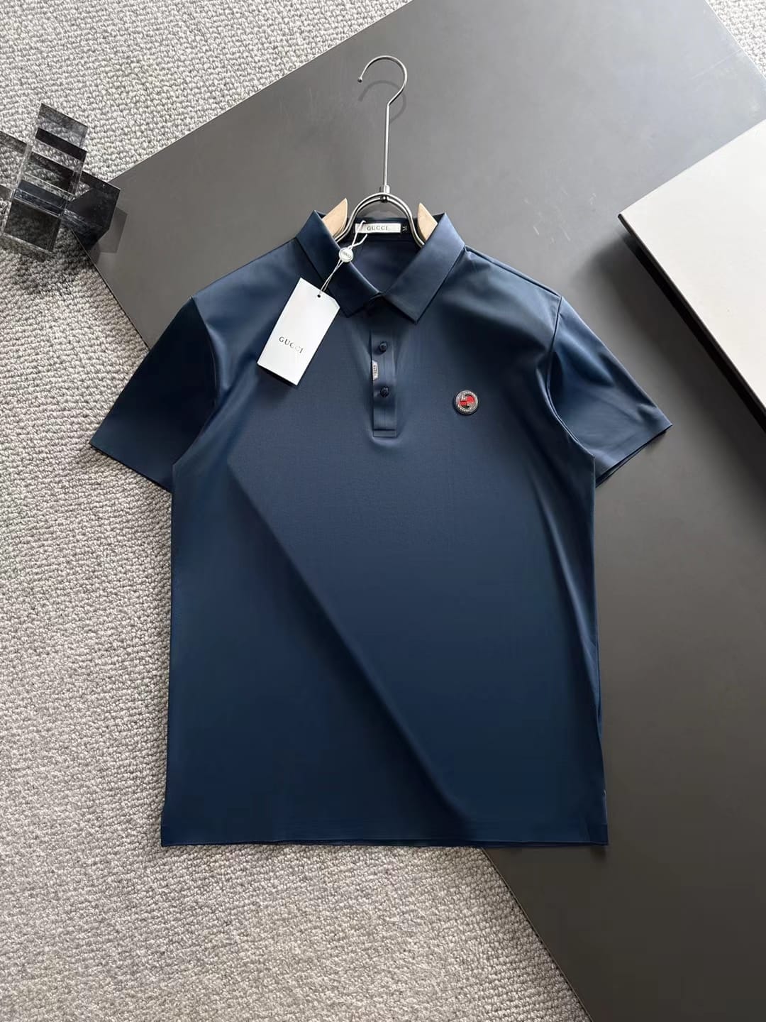 GUCCI || Logo-Patch Cotton Polo Shirt - FASHION MYST 