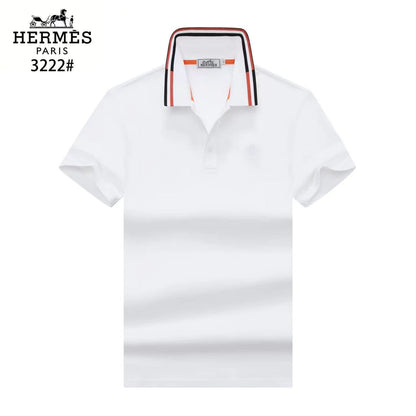 HERMES || Embroidered Logo Biologic Piqu Cotton Polo Shirt - FASHION MYST 