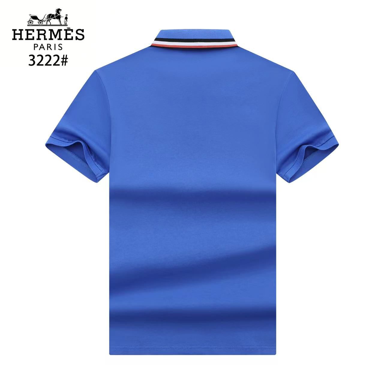 HERMES || Embroidered Logo Biologic Piqu Cotton Polo Shirt - FASHION MYST 