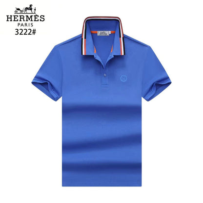 HERMES || Embroidered Logo Biologic Piqu Cotton Polo Shirt - FASHION MYST 