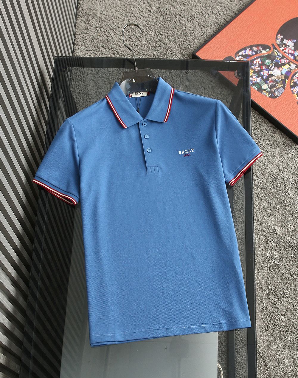 BALLY || 3-Color Tipped Piqué Polo Shirt - FASHION MYST 