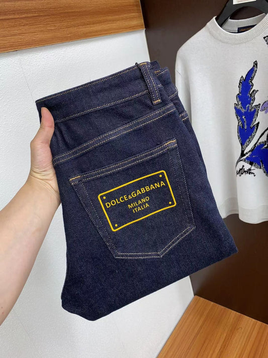 DOLCE & GABBANA || Dark Blue Premium Quality Denim Jeans - FASHION MYST 