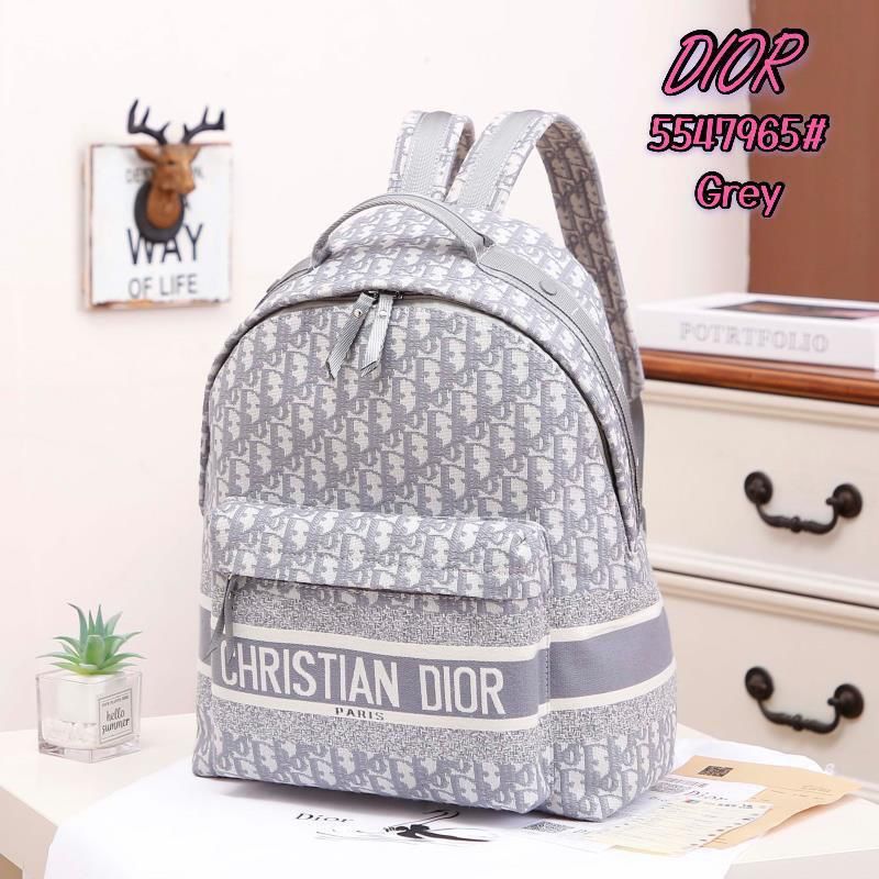 CHRISTIAN DIOR || Travel Backpack Dior Oblique Jacquard GREY/BLACK/BLUE - FASHION MYST 