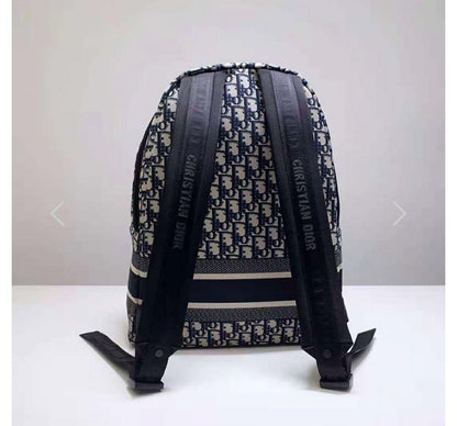 CHRISTIAN DIOR || Travel Backpack Dior Oblique Jacquard GREY/BLACK/BLUE - FASHION MYST 