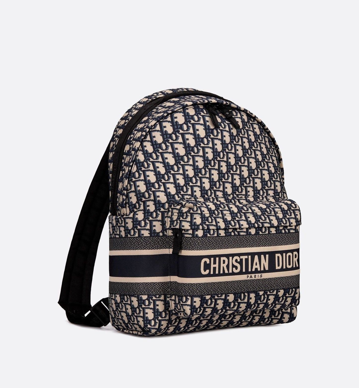 CHRISTIAN DIOR || Travel Backpack Dior Oblique Jacquard GREY/BLACK/BLUE - FASHION MYST 