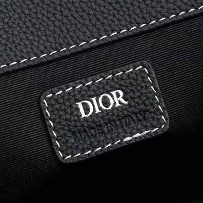 CHRISTIAN DIOR || Saddle Backpack Black Dior Oblique Jacquard and Grained Calfskin - FASHION MYST 