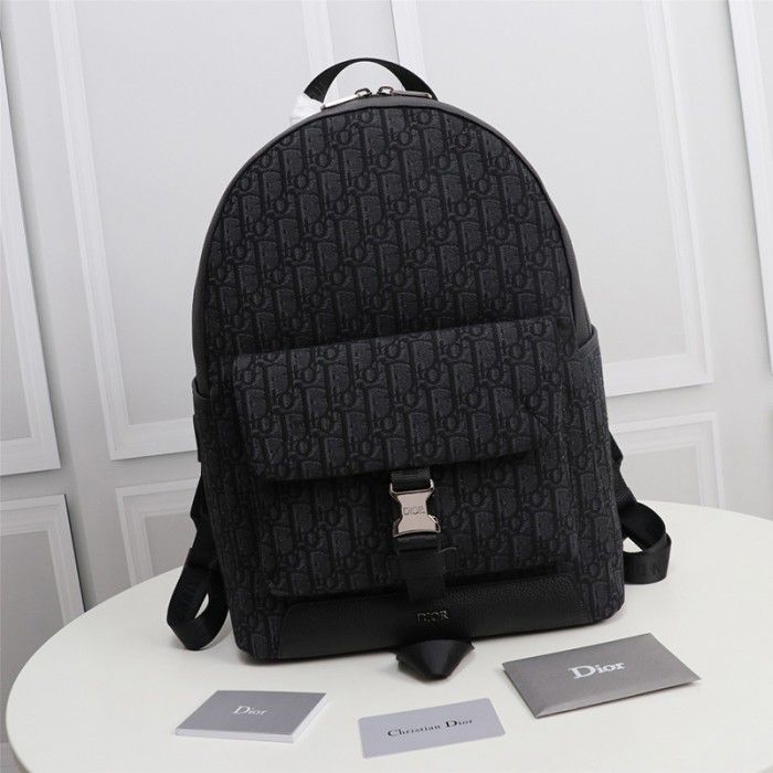 CHRISTIAN DIOR || Rider Backpack Black Dior Oblique Jacquard - FASHION MYST 