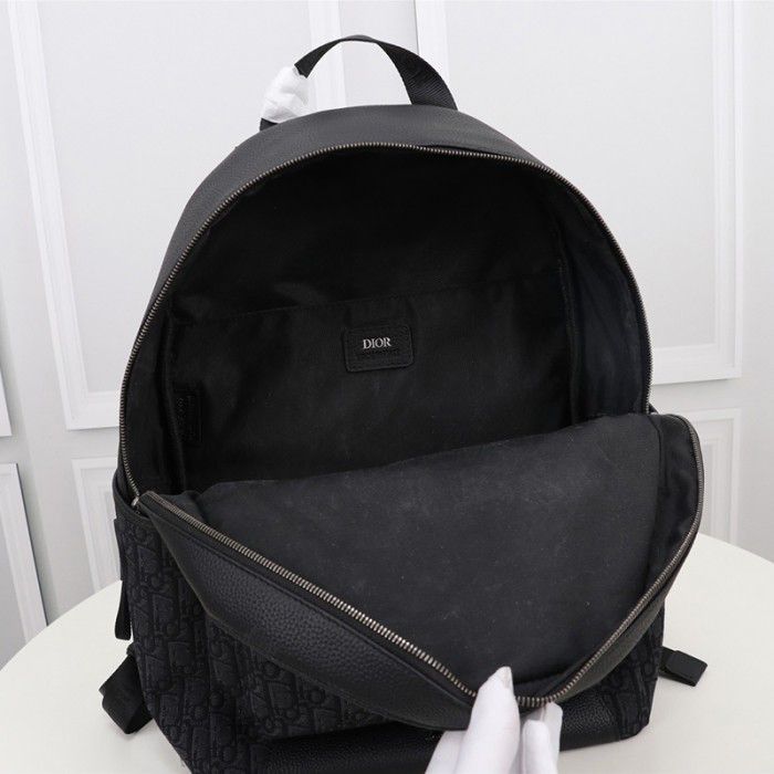 CHRISTIAN DIOR || Rider Backpack Black Dior Oblique Jacquard - FASHION MYST 