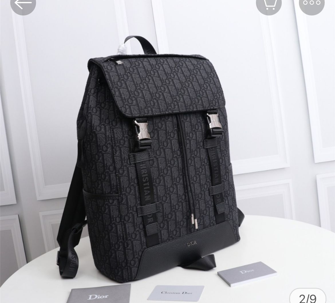 CHRISTIAN DIOR || MOTION OBLIQUE BACKPACK IN JACQUARD, SILVER HARDWARE - FASHION MYST 